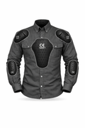 Motorbike kevlar shirt - Plain gray