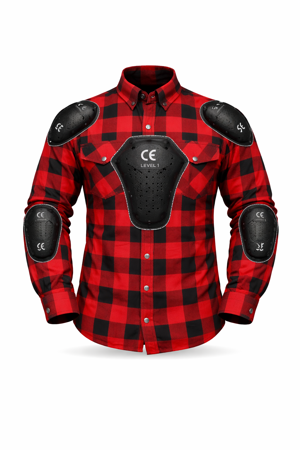 Motorbike kevlar shirt - Black & red