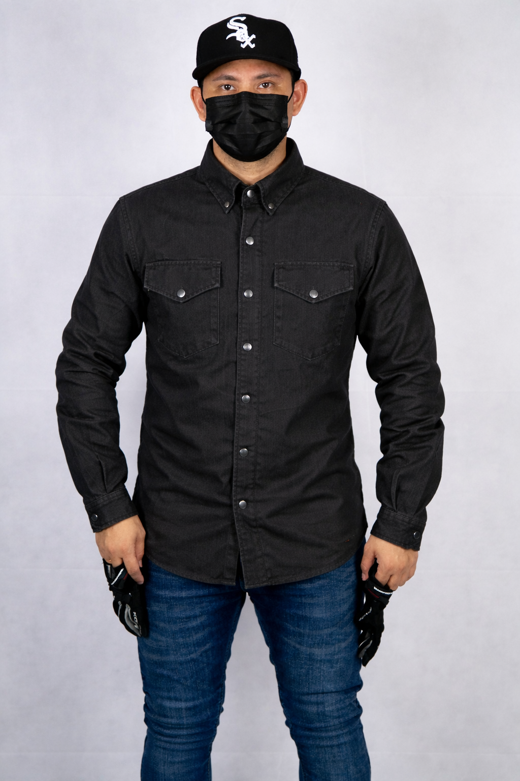 Motorbike kevlar shirt - Premium Denim gray