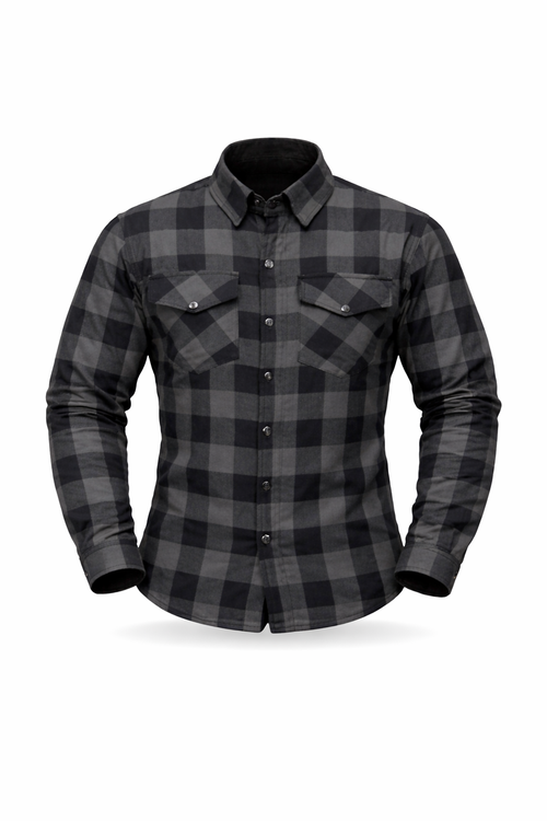 Motorbike kevlar shirt - Black & gray