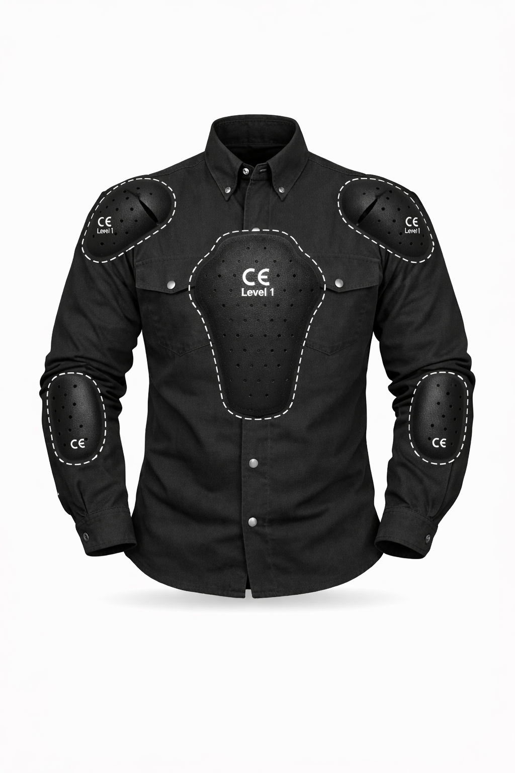 Motorbike kevlar shirt - Plain black