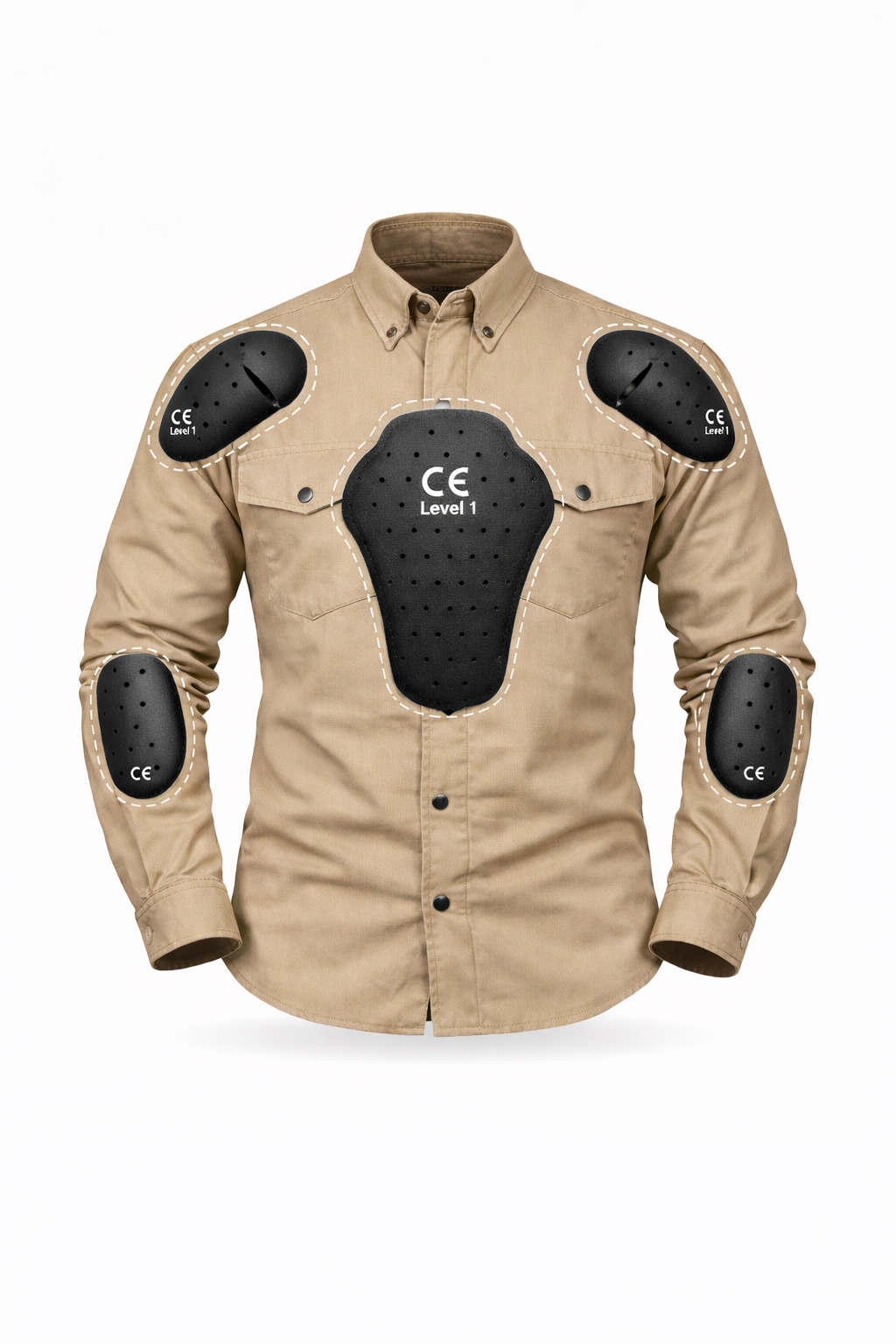 Motorbike kevlar shirt - Khaki