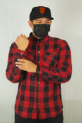 Motorbike kevlar shirt - Black & red