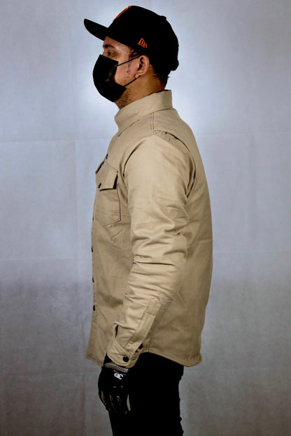 Motorbike kevlar shirt - Khaki