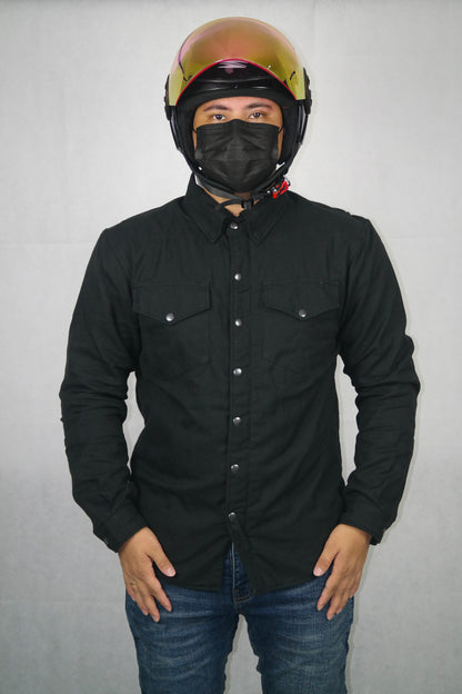 Motorbike kevlar shirt - Plain black