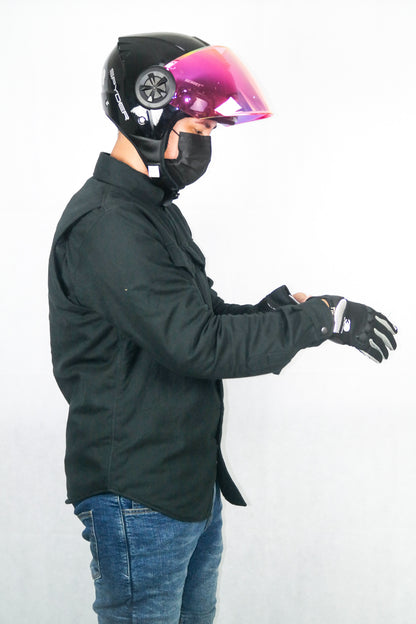 Motorbike kevlar shirt - Plain black