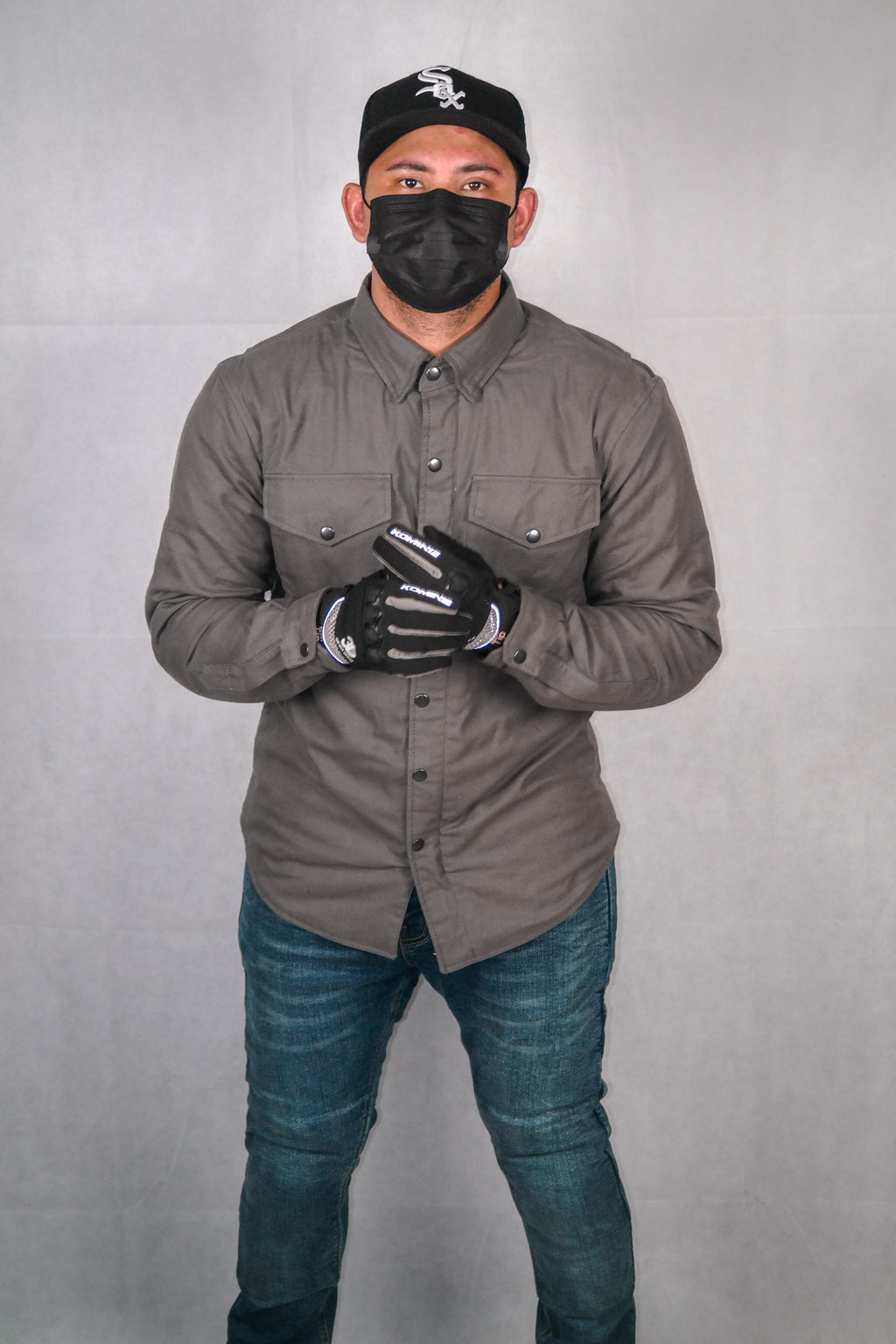 Motorbike kevlar shirt - Plain gray