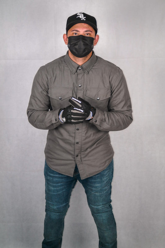 Motorbike kevlar shirt - Plain gray